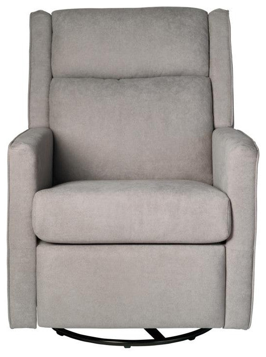 Cash Swivel Glider Rocker Recliner Chair, Light Gray