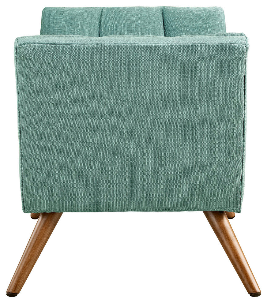 Modern Contemporary Fabric Ottoman , Blue, Fabric