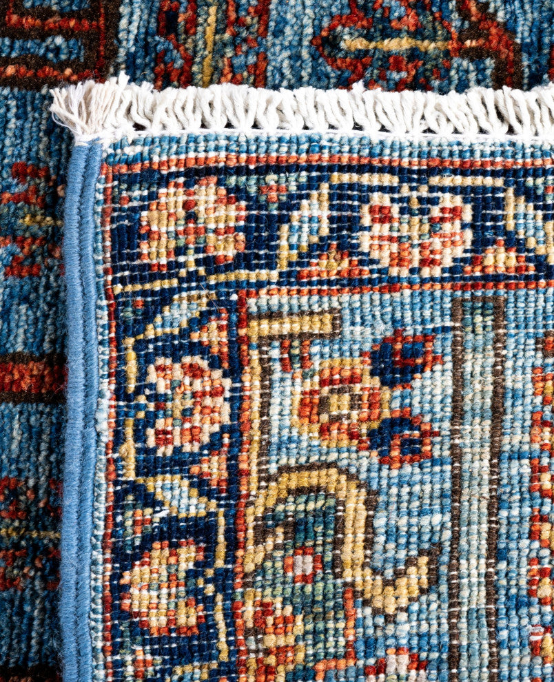 Serapi One-of-a-Kind Hand-Knotted Area Rug Light Blue, 2'7" x 7'10"