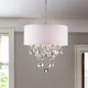 Anona 4-Light White Drum Chandelier