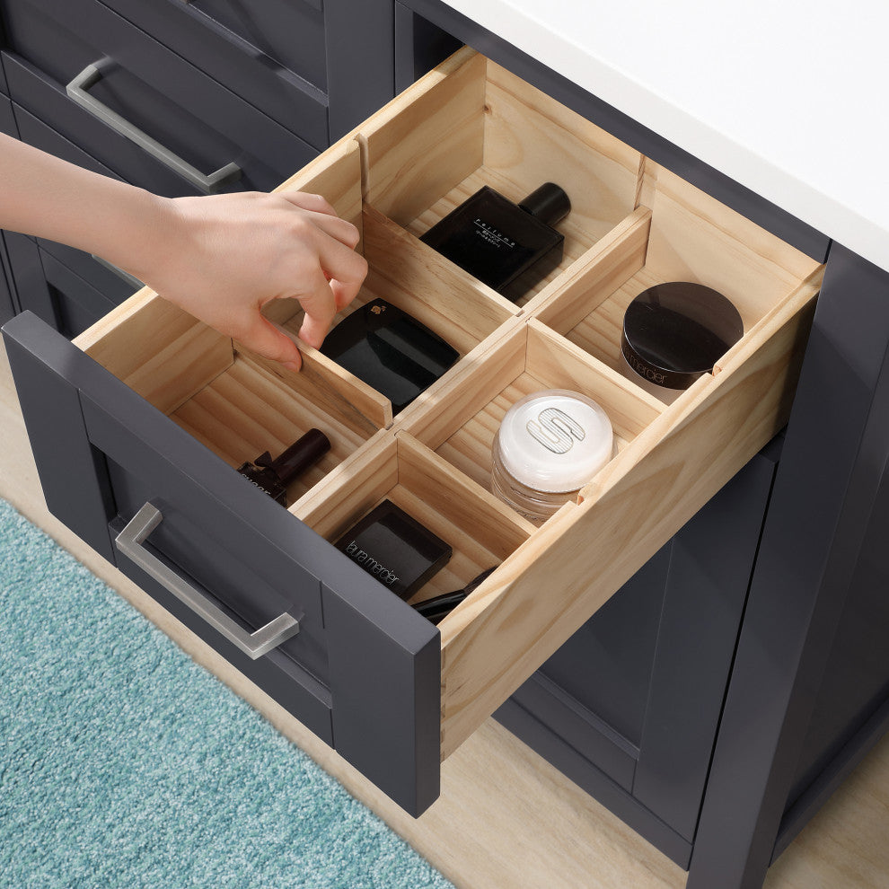 OVE Decors Tahoe Vanity, Dark Charcoal, 48"