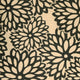 Pillow Decor - Floral Bloom in Beige and Black Throw Pillow