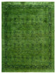 Overdyed One-of-a-Kind Hand-Knotted Area Rug Green, 8' 3" x 10' 6"