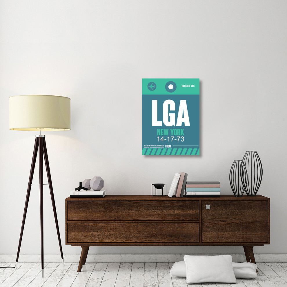 "LGA New York Luggage Tag 2" Fine Art Print