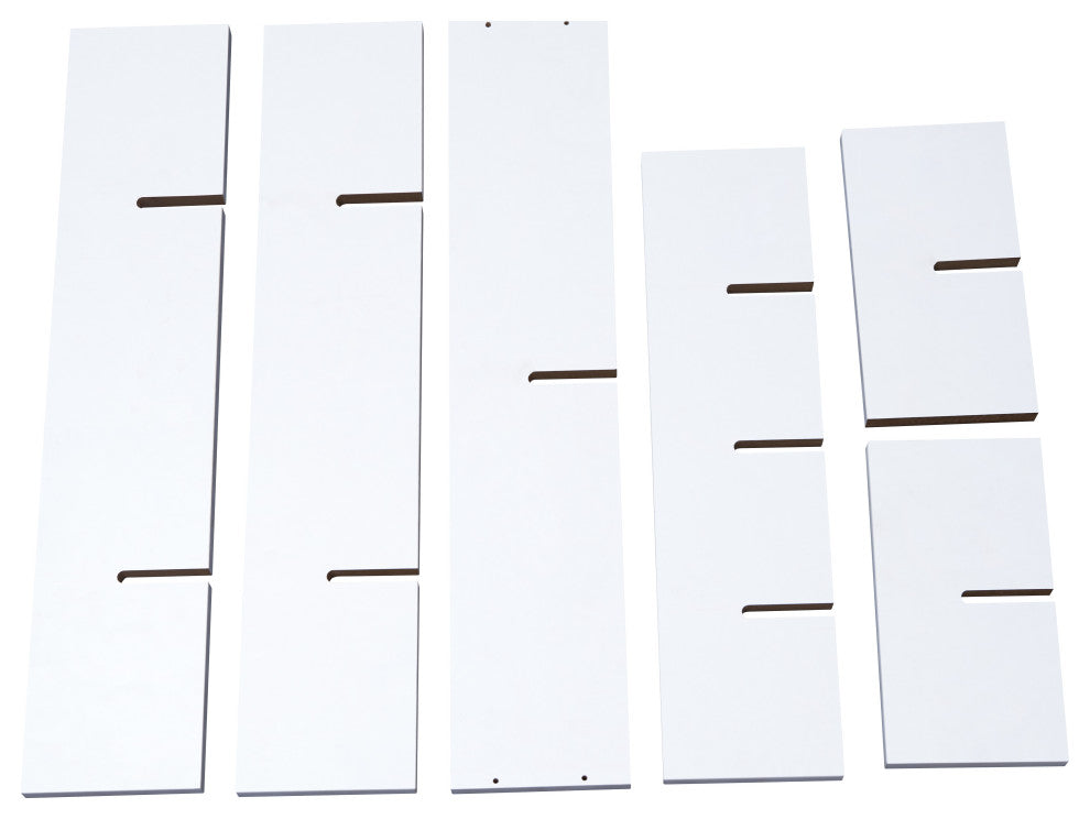 Danya B. 3-Tier Modern Ladder Cantilever Cubby Accent Wall Shelf, White