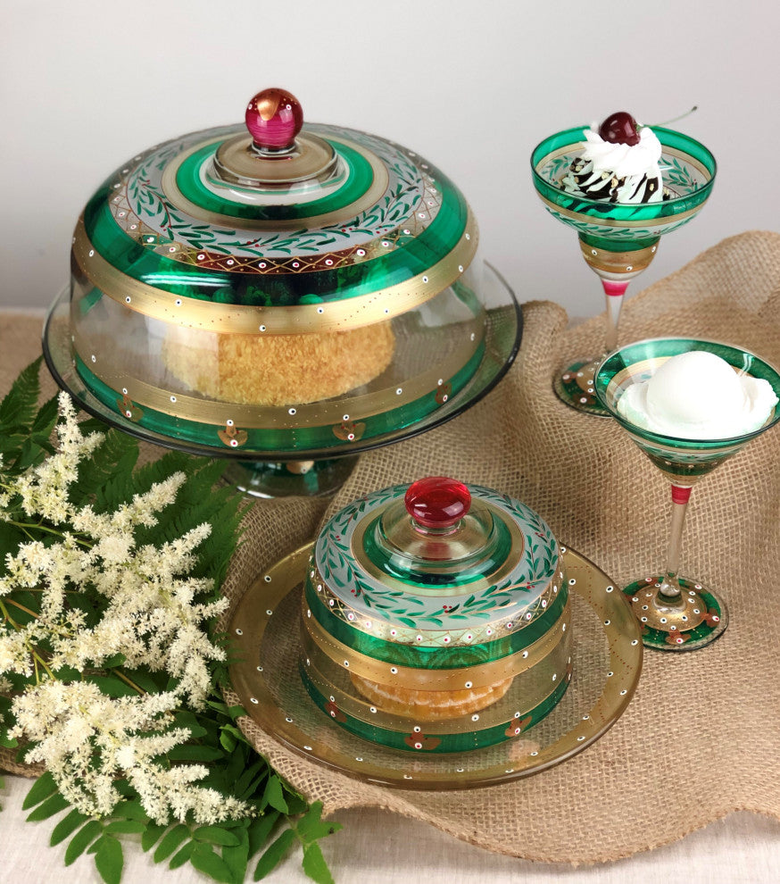 Christmas Garland Martini Glasses, Set of 2