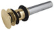 Fauceture Push Pop-Up Drain With Overflow, Polished Brass