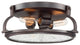 Eaton 3-Light Flush Mount, Satin Copper Bronze