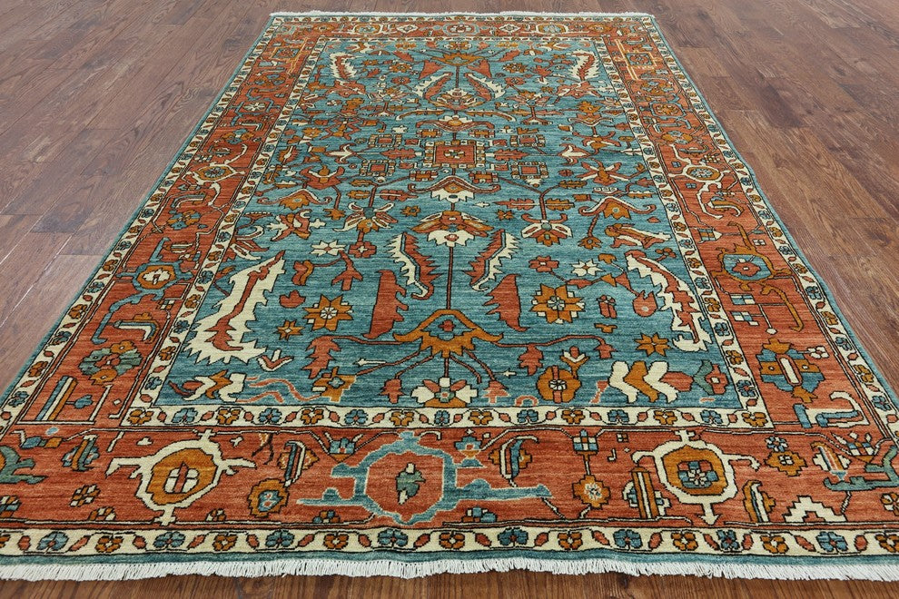 Oriental 6'x9' Fine Serapi Handmade Area Rug, MC506