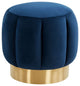 Safavieh Couture Maxine Channel Tufted Otttoman, Navy