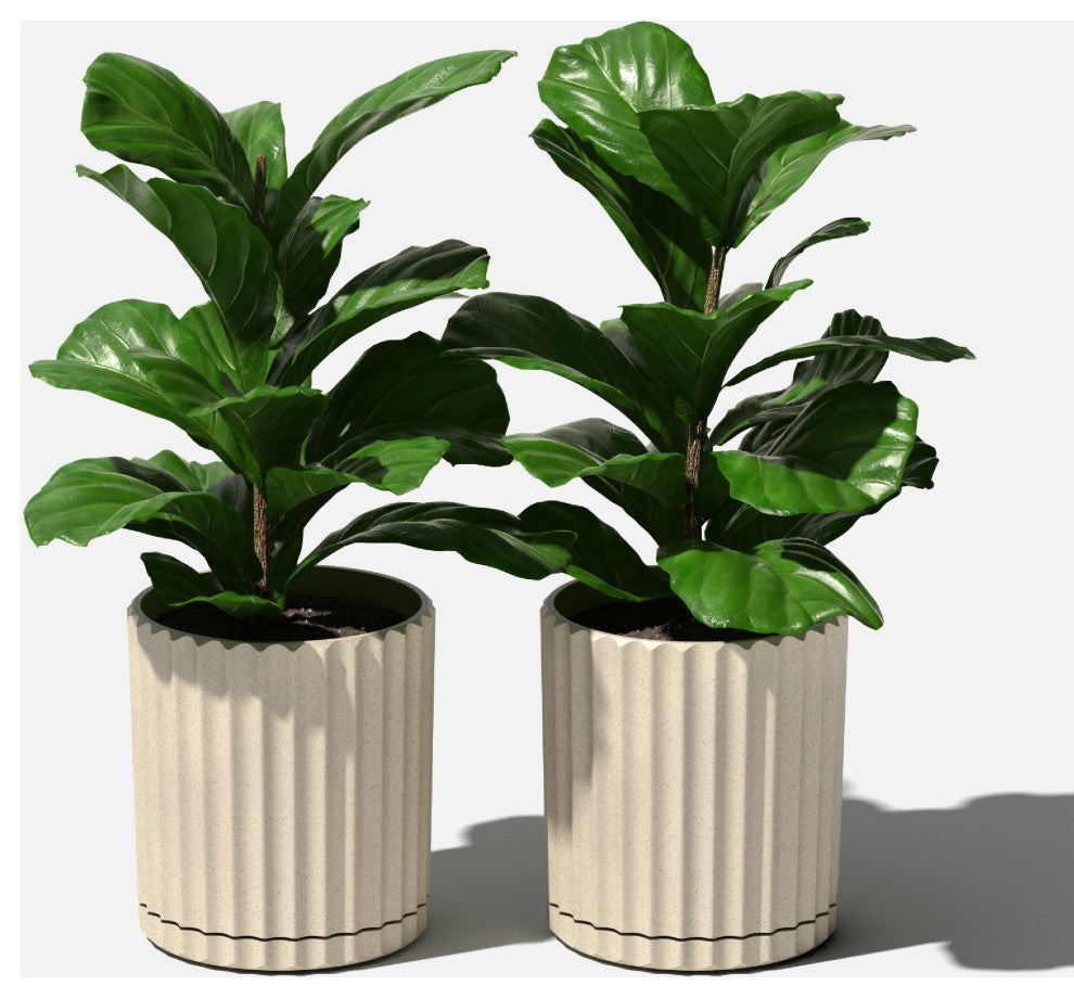 Veradek Demi Series Demi 6" Planter, Sand, 6 Inch, 2 Pack