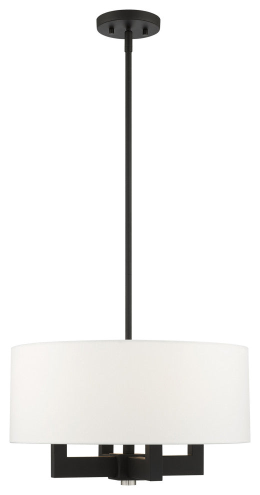 Livex Lighting Cresthaven 4 Light Black Chandelier