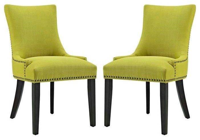 Wheatgrass Marquis Dining Side Chair Fabric Set of 2