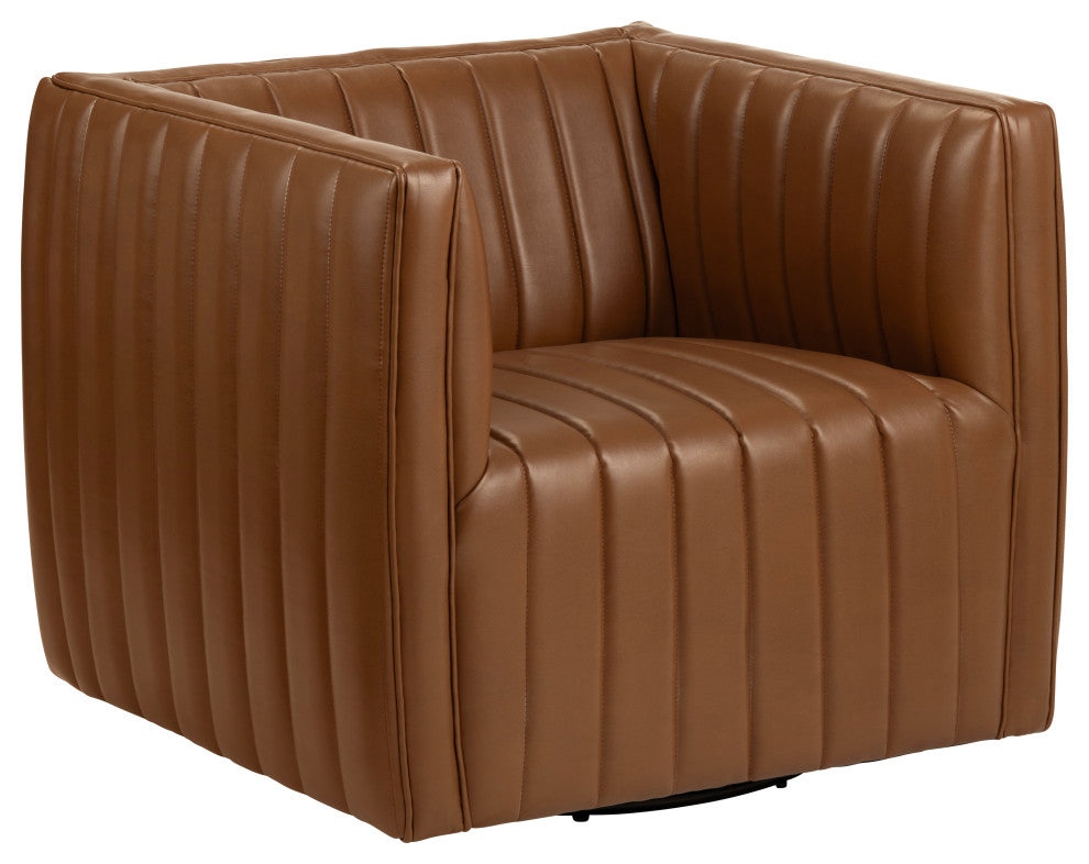 Brown Upholstered Accent Chair