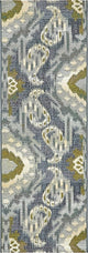 Unique Loom Blue Union Outdoor 2' 0 x 6' 0 Runner Rug