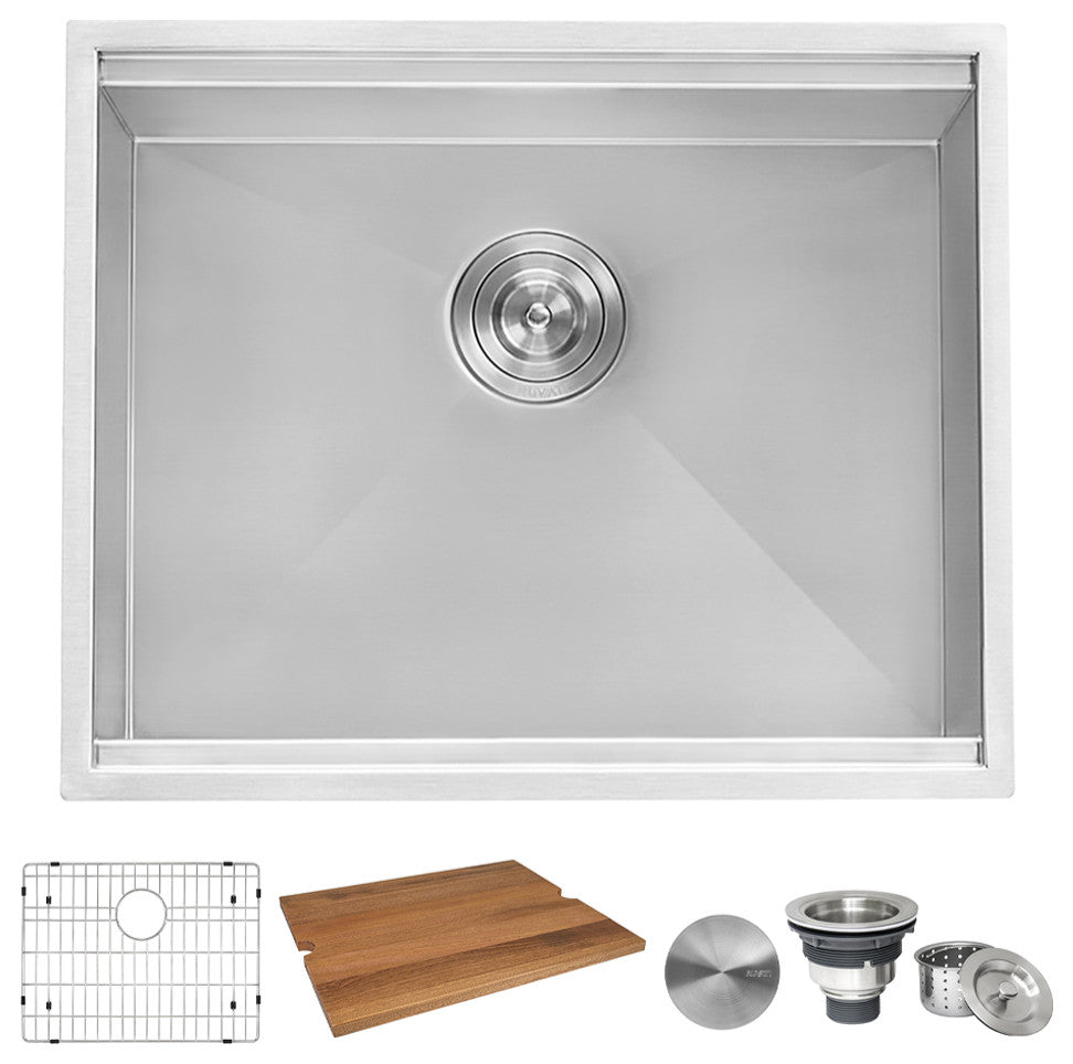Ruvati RVH8319 18x19" Workstation Bar Prep Sink Undermount Stainless Single Bow