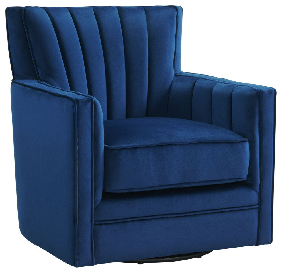 Picket House Furnishings Lawson Swivel Chair, Cobalt