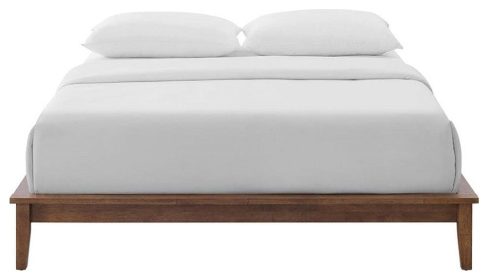 Modway Lodge Full Mates Platform Bed in Walnut
