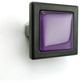 Royal Purple Crystal Glass Black Metal Square Manor Knob