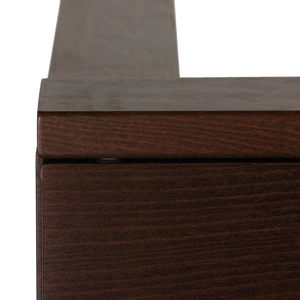 Cortesi Home Anderson Expanding Dining Table, Walnut Finish