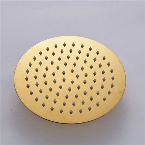 Wall Mount Gold Single Lever Round Shower Set With Handheld Shower Head