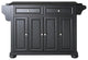 Alexandria Solid Black Granite Top Kitchen Island