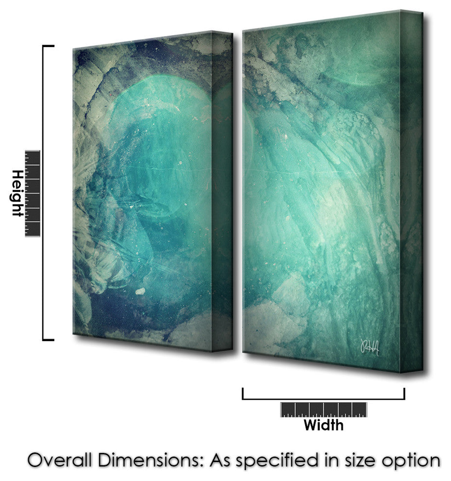 Abstract ABS XIV, Canvas Wall Art, 24"x12" 2-Panels