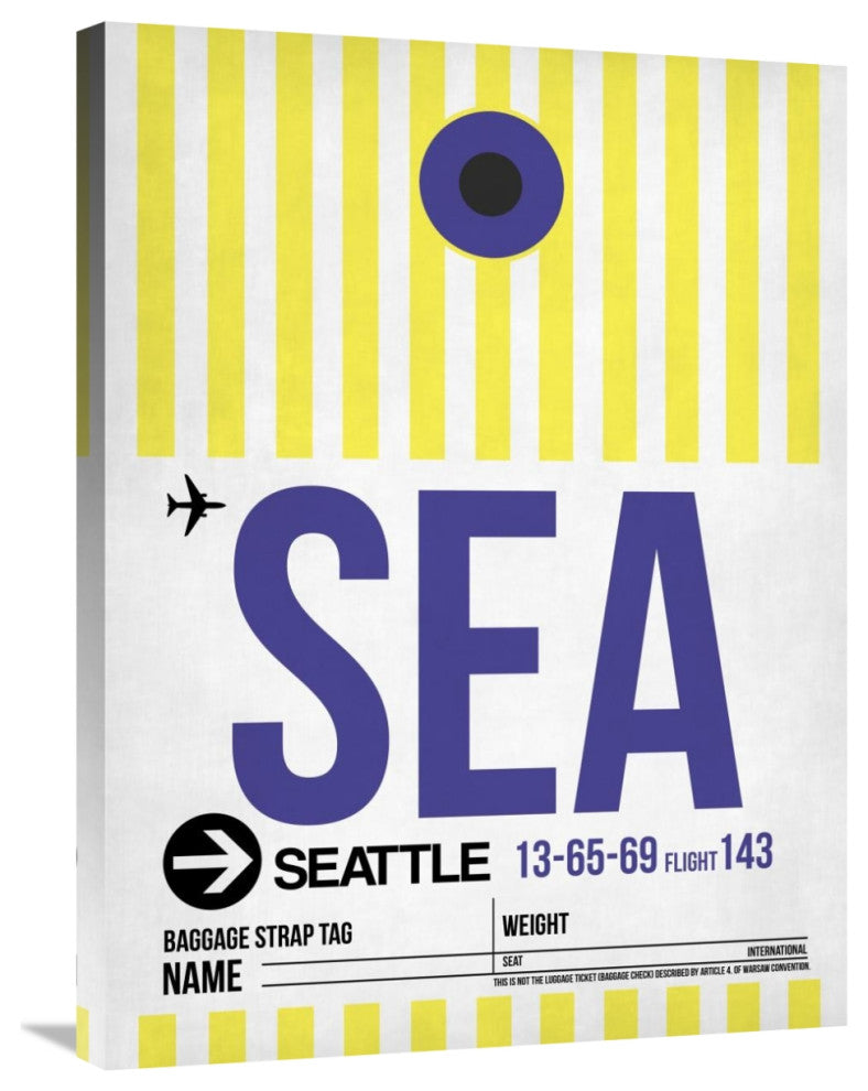 "SEA Seattle Luggage Tag 1" Fine Art Print