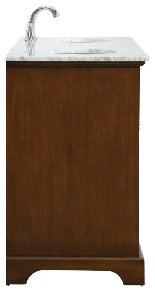 Home Living 60" Double Bathroom Vanity Set, Teak