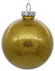 Clear Ornament With Glitter Interior , Honey Gold, 6"