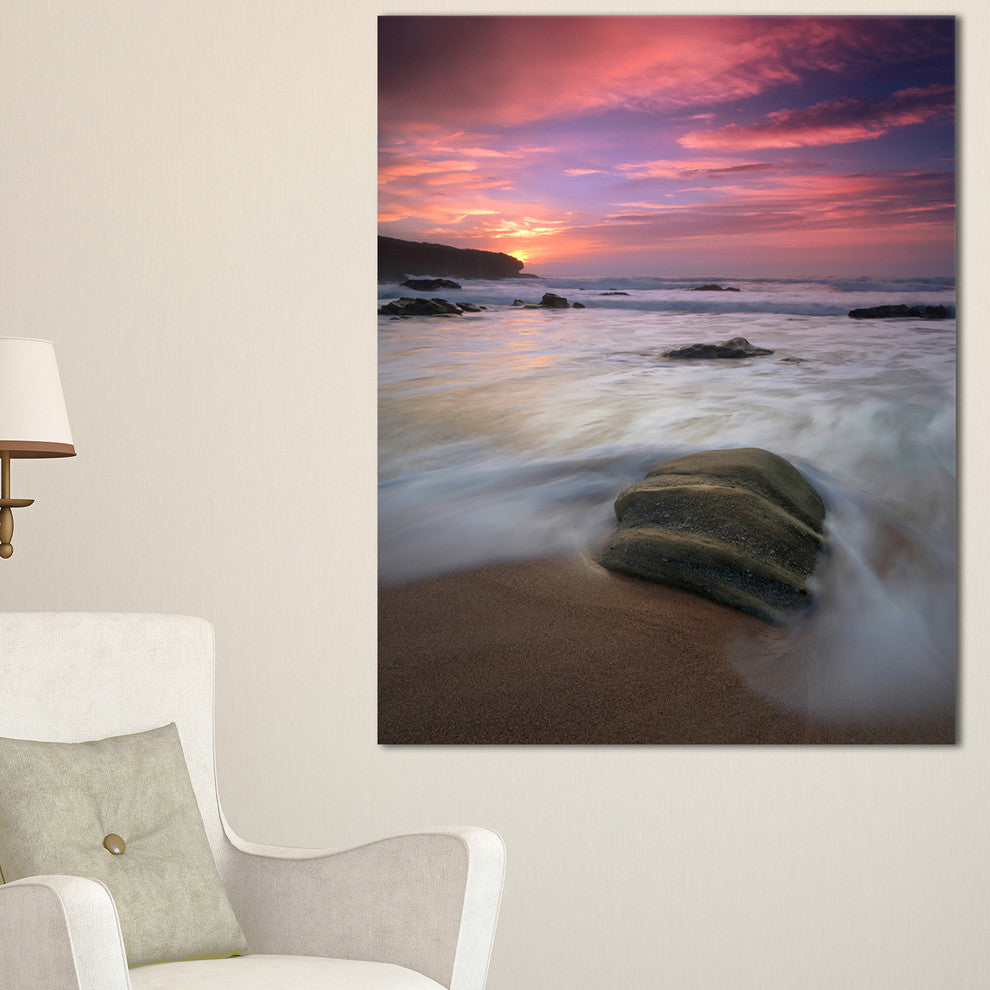 "Beautiful Guincho Beach in Portugal" Contemporary Seascape Art Canvas, 30"x40"