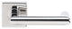 Stuttgart Lever, Tubular Passage, Polished Stainless Steel, 2-3/8" Backset