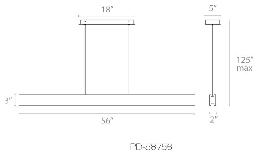 Modern Forms Drift LED Linear Chandelier in Walnut