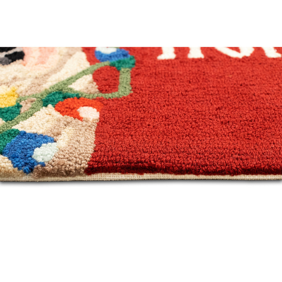 Frontporch Happy Holidays Indoor/Outdoor Rug Red 2'6x4'