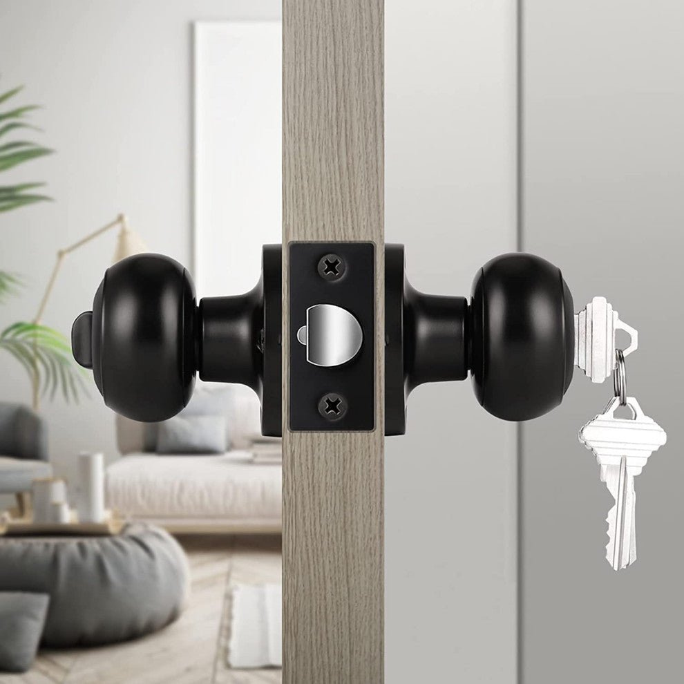Door Lock Set for Bedroom Bathroom Storeroom Doors, Pack of 4