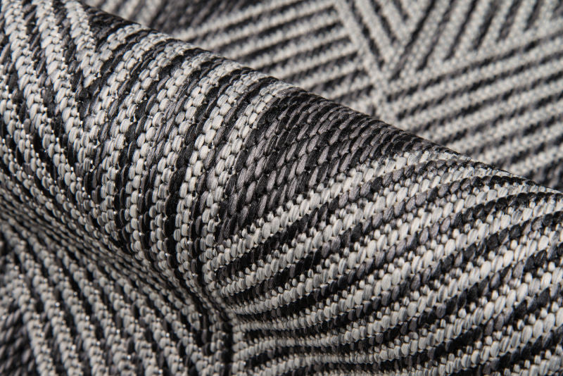 Novogratz by Momeni Villa Como Indoor Outdoor Rug, Charcoal, 2' X 10' Runner