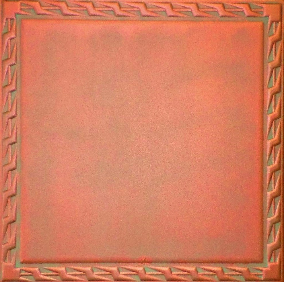 20"x20" R26 Styrofoam Ceiling Tile, Copper Patina