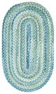 Capel Ocracoke Light Blue 0425_425 Braided Rugs - 9' 2" X 13' 2" Oval