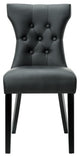 Modern Black Silhouette Dining Vinyl Side Chair