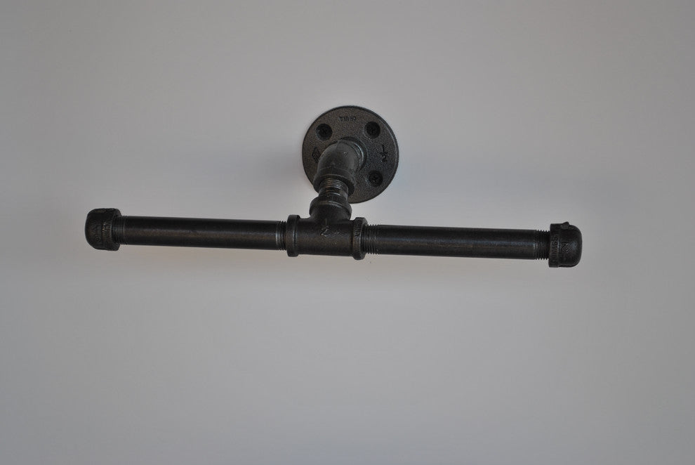 Blacksmith II - Double Roll Plumbing Pipe Toilet Paper Holder