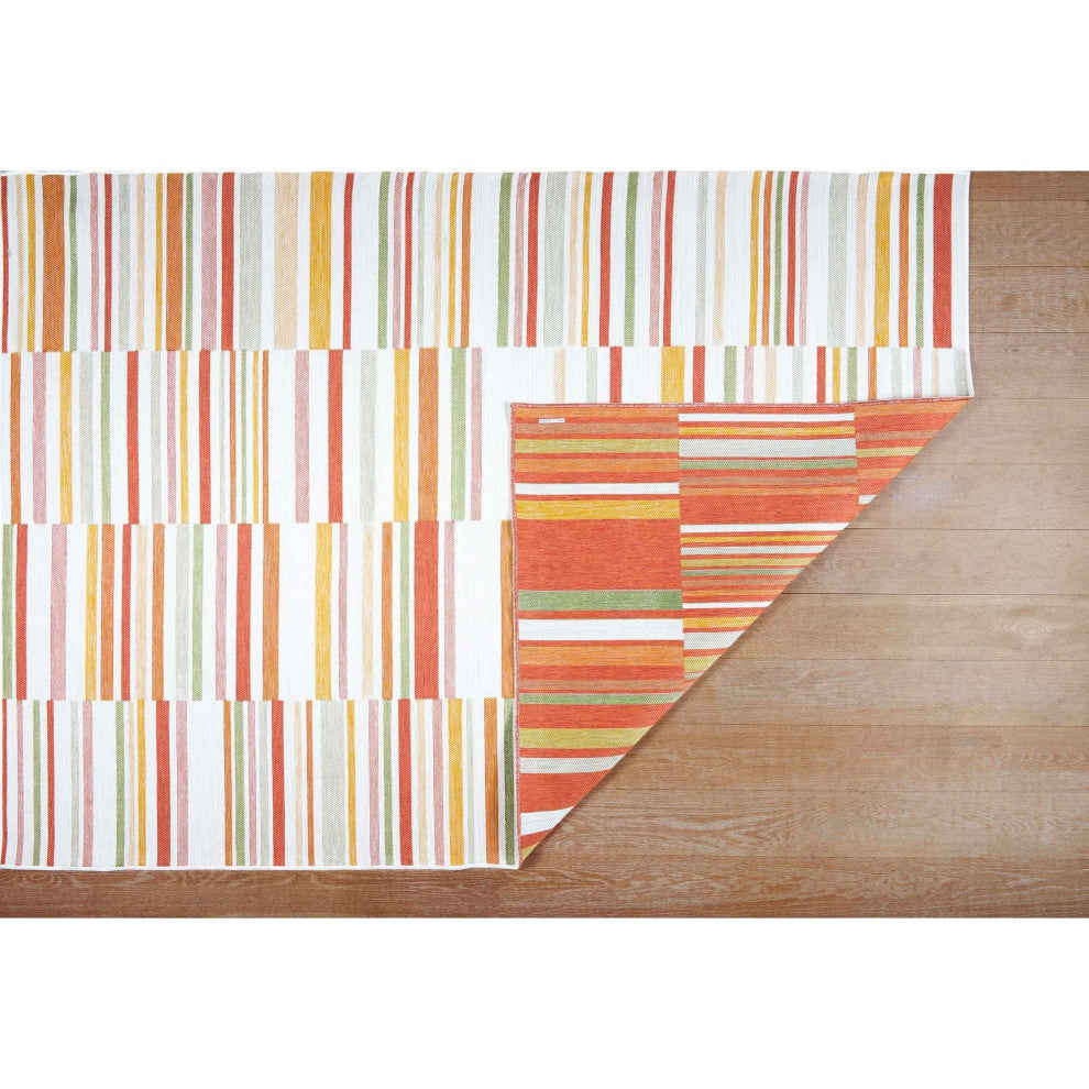 Plaza Lines Area Rug, Tropical, 6'7"x9'4"
