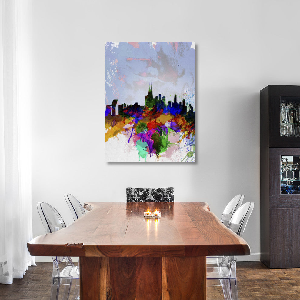"Copenhagen Watercolor Skyline" Fine Art Print