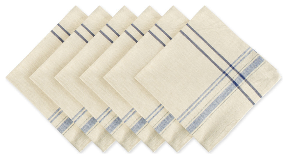 DII Nautical Blue French Stripe Napkin (Set of 6)