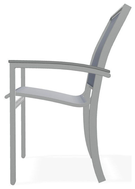 Bazza Sling Stackable Outdoor Dining Chair, Mavi/Graphite