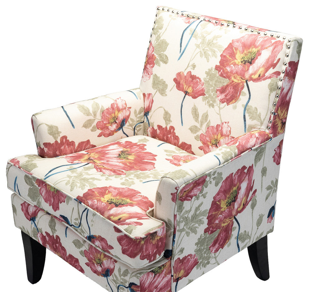 Herrera Classic Armchair With Pattern, Pink Floral