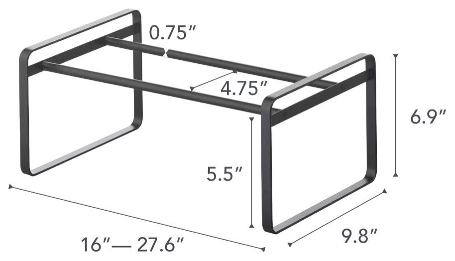 Frame Adjustable Shoe Rack, Black