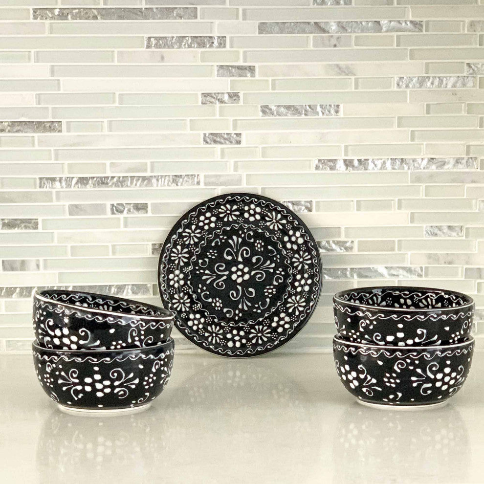 Half Moon Bowls, Ink, Set of 2