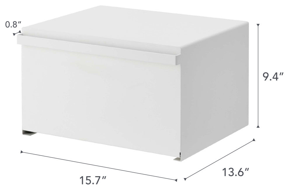 Tower Bread Box, White