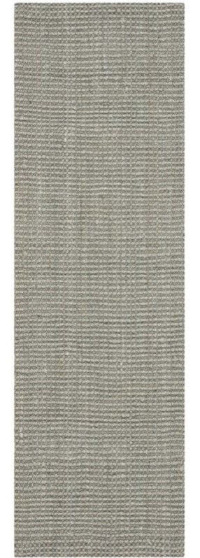 Safavieh Natural Fiber Nf730B Solid Color Rug, Grey, 2'3" X 11'0"