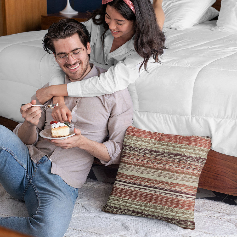 Plutus Multi-Color Stripe Luxury Throw Pillow, 20"x30"